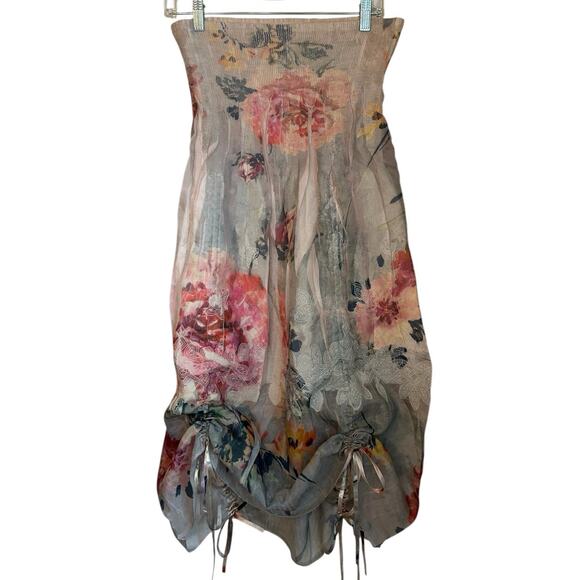 Lapis Womens One Size Convertible Skirt & Dress Bubble Hem Floral Fairy Ethereal - Picture 1 of 6